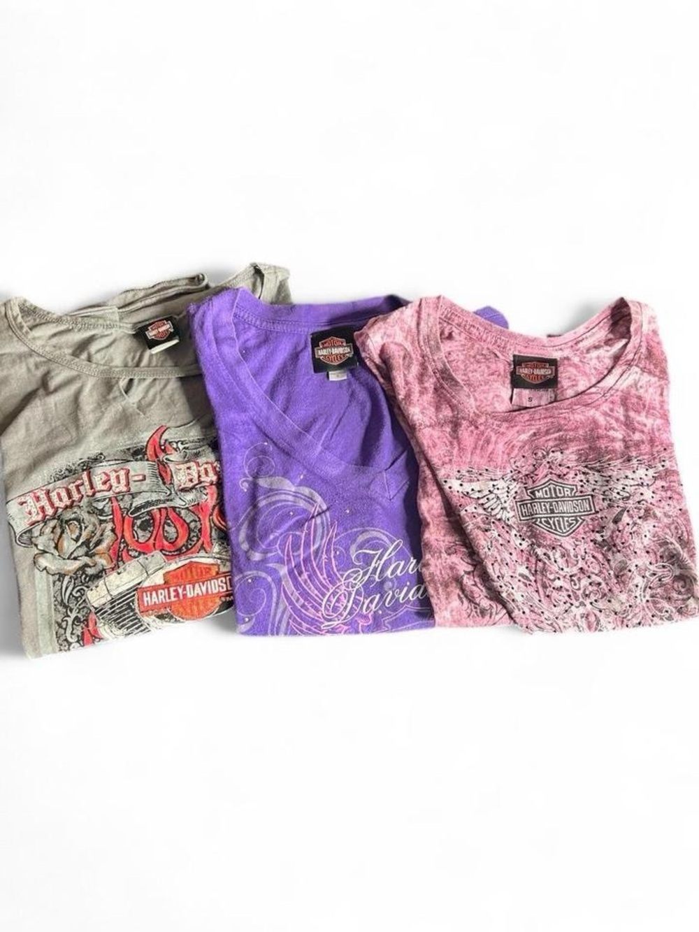 Harley Davidson, bundle of three short sleeve t-shirts